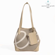 กระเป๋าสะพายไหล่ผู้หญิง CICELLE C1685 2 Way Tote Bag ผ้าทอพรีเมียม พร้อม Card Holder