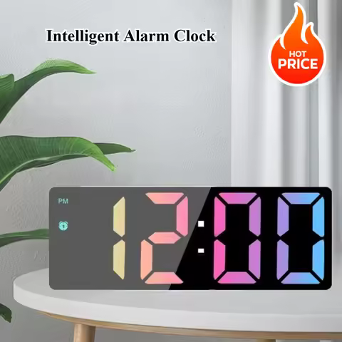 Led Digital Clock Smart Life Table Decorations Child Alarm Clock Bedroom Decoration Watch Desk Bedsi