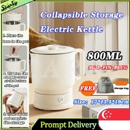 SG READY STOCK Portable Mini Travel Kettle 800ml Business Trip  304 Stainless Steel Boiler Heater Fo