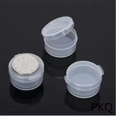 PP boxes round one-piece flip plastic box pp jar transparent plastic packaging boxes for,jewelry, ac