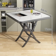【TikTok】#Folding Square Table Small Dining Table for Rental Room Simple Modern Foldable Table Portable Outdoor round Tab