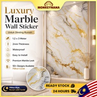 120CM x 300CM Wallpaper Dinding Flexi Marble Sheet Imitation Ceramic Wall Sticker Foam Tile