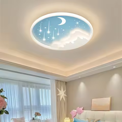 Children Bedroom LED Ceiling Lamp Living Room Kitchen Dining Boy Girl Iron Ceiling Pendent Light Hom