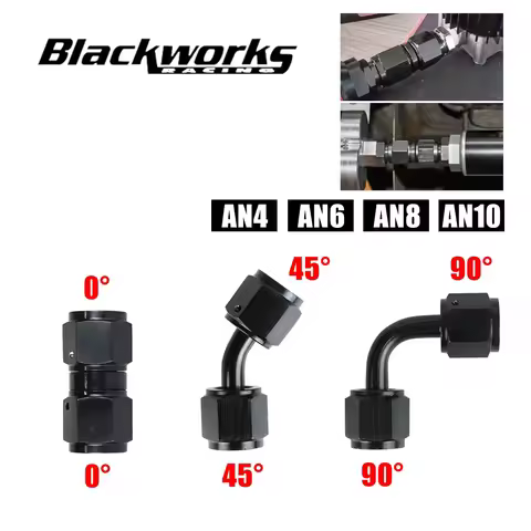 4AN 6AN 8AN 10AN Female to 4AN/6AN/8AN/10AN Female Union Straight 0°/45°/90° Degrees Swivel Hose End