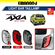 Axia 2014 - 2022 Tail Lamp Light Bar Clear Red Smoke 1Set Left & Right