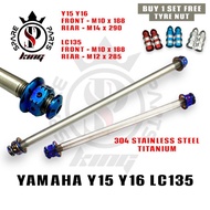 BATANG SAP TYRE FRONT REAR Y15ZR Y16ZR LC135 Y15 Y16 WHEEL SHAFT TAYAR DEPAN BELAKANG TITANIUM