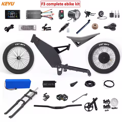 KEYU F3 enduro ebike kit 60V 3000W Electric motorcycle Complete ebike kit conversion electric bike s