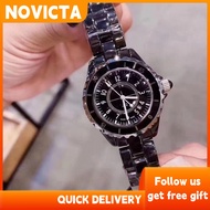 J12 White Ceramic Hand Ladies Quartz Watch Butterfly Buckle Couple Watch