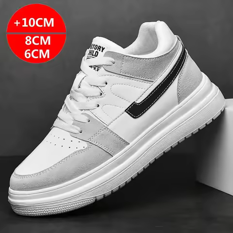 Genuine Leather Height Increasing Elevator Shoes Men Woman Height Increase Shoes 6cm 8cm 10cm Man Sn