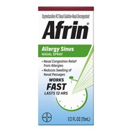 Afrin Allergy Sinus Nasal Spray - Fast and Powerful Nasal Decongestion From Allergies, For Adults an