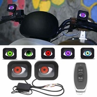 2 buah Kaca Spion Motor LED Dinamis Lampu Mata Setan Lampu Mata Setan Tahan Air Sepeda Motor Kit Ret