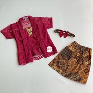 Kata Kids Kebaya Kutubaru Baby/ Kebaya Baby Skirt Jagat Baby 0-12 Months
