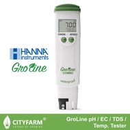 Hanna Instruments GroLine Hydroponic Waterproof Pocket pH/EC/TDS/Temperature Tester HI98131