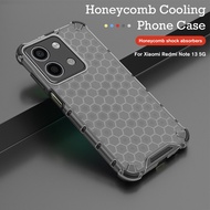 For Xiaomi Redmi Note 13 Pro Plus 5GHoneycomb Anti drop Phone Case Redmi Note 13 Pro+ Note 13 Pro 4G 5G Transparent Armor Protection Case