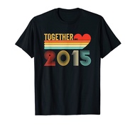 Together Since 2015 Shirt Retro Couple 7th Anniversary T-Shirt