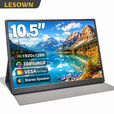 LESOWN 10.5 Inch External Monitor 2K 16:10 Ratio Driver-free Portable Display for Gaming
