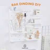 [Ready Stock] Pegboard Perforated Wall Display Board Wall Display Shelf Rack Wall Mounted Board Wall
