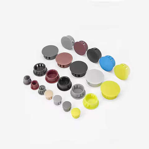 Nylon Hole Plugs End Caps Grommets in White Black Grey Brown - Furniture Tube Fencing Inserts 8-15mm