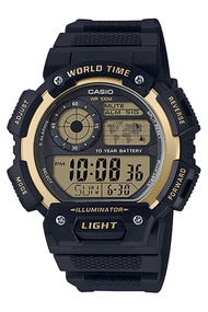 นาฬิกาข้อมือดิจิตอล Casio แบตเตอรี่ 10 ปี รุ่น AE-1200WH-1AAE-1200WH-1BAE-1200WHD-1AW-737H-1A2W-737H