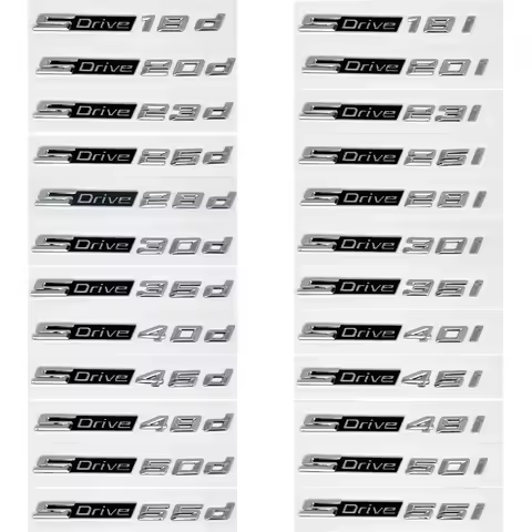 Etiqueta engomada del emblema del coche 3D ABS negro brillante SDrive18d 20d 23d 25d 28d 30d 35d 40d