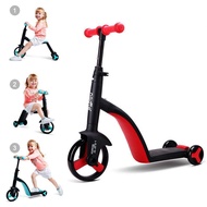 3-in-1 Kids Scooter, Balance Bike, Tricycle Kick Scooter for Kids Aged 2-6