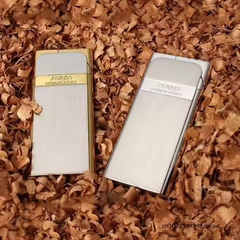 ZORRO Ultrathin Butane Gas Lighter Metal Plating Process Anti slip Key Ignition Portable Lighters Sm