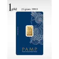 [Raya Sale] [2.5 gram] 1Gold PAMP Lady Fortuna™ Gold Minted Bar (999.9) 100% Authentic