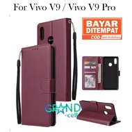 FLIP CASE VIVO V9 PRO RAM 6 GB PREMIUMLEATHER STANDING BACK COVER