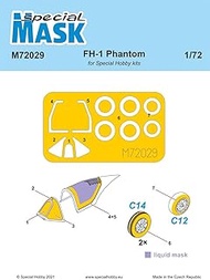 CMK Resin CMM72029 McDonnell Aircraft FH-1 Phantom Mask Seal Set (For Special Hobby) Masking Sticker