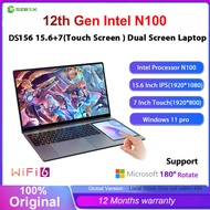 14-inch + 7-inch IPS Dual-Screen Laptop (7-inch Touch screen), Intel N100,Windows 11, WiFi 6, Blueto