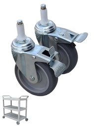 Plastic three-layer dining wheels for food delivery carts, universal wheels for food delivery carts,