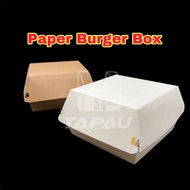 TAPAU - Paper Burger Box ( 100pcs± ) ABBAware - Disposable Paper Food Box - Kertas Kotak Burger - ABBA ware