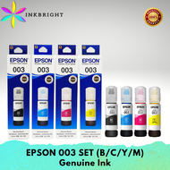Original Epson Ink 003 Black Cyan Yellow Magenta (SET) - L1110  L3100  L3101 L3110  L3150  L5190 L32