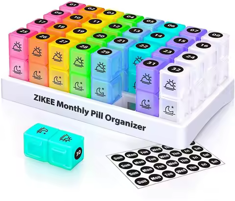 Monthly 31/32 Grids Pill Box Case Container Organizer Travel Pill Case Storage Box Organizer One Mon