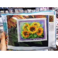 Tranh thêu kín Hoa hướng dương - size 50x65cm 60x80cm (Tranh chưa thêu) d75