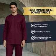 [Last Minute Deal] ZOE ARISAH X ZAUJ Arman Baju Melayu Lelaki Teluk Belanga Premium Duchess Baju Ray