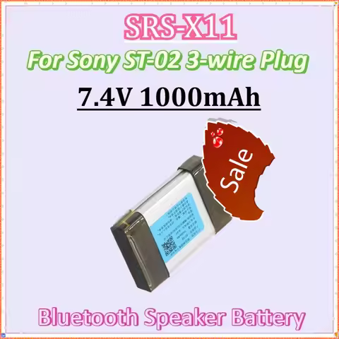 For Sony SRS-X11 ST-02 Accumulator Batterie 3-wire Plug Batteries New 7.4V 1000mAh Bluetooth Speaker