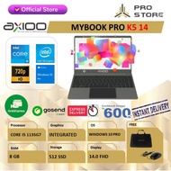 axioo mybook pro k5 (8n2) i5 1135g7 8gb 256ssd w10pro 14.0 tkdn - laptop