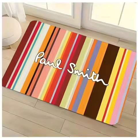 Floor Mat Washable Absorbent Flannel Door Mat Non-Slip Indoor Floor Rug Brand Fashion P-Paul Smith