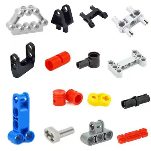 Moc Technical Parts Axle Pin Connectors Bolted Connection Building Blocks MOC Bricks Assembles Toys