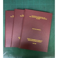 [EXPRESS] Hardcover Thesis Thesis Printing Hardbound Binding Jilid Buku Buckram Leather