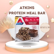 ATKINS High Protein Bar in Double Fudge Brownie Meal Replacement Bar For Atkin Keto Low Carb [48g Ea