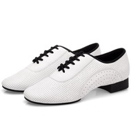 【Seasonal Sale】 Genuine Shoes White Breathable Men Modern Shoes Sports Ballroom Dance Soft Bottom Latin Square Dance Shoes Sneakers