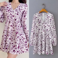 White Vines Flower Mini Dress 68674