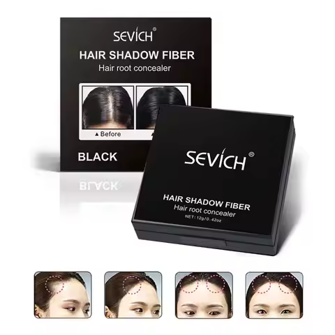 Sevich Hair Shadow Powder Waterproof Hairline Powder White Grey Hair Root Cover Up 3 Colors 12g Hair