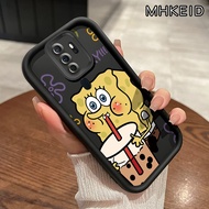 Casing Hp OPPO A5 2020 OPPO A9 2020 Case ponsel pola SpongeBob Kartun lengkap Anti Drop warna hitam dan putih pelindung silikon Softcase Cases Kesing