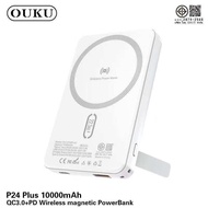 OUKU P24 Plus แบตสำรองไร้สาย แม่เหล็ก 10000mAh Fast Charge 22.5W Wireless Power Bank For iPhone/Andr
