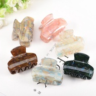 Women Acrylic Mini Hair Claw Hairpin Clip Halo-dyed Barrette Clamp Hair Grab Clip Hair Accessories