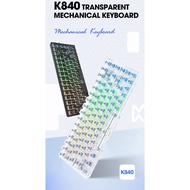 K840 Gaming Customized Mechanical Keyboard 84 Keys RGB Hotswap Type-C Wired Mechanical Keyboard Tran