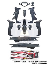 YAMAHA Y125ZR Y125 ZR 125ZR MSEKI BODY COVER SET STRICKER STRIPE NANO GREY DPBMC BLUE YELLOW